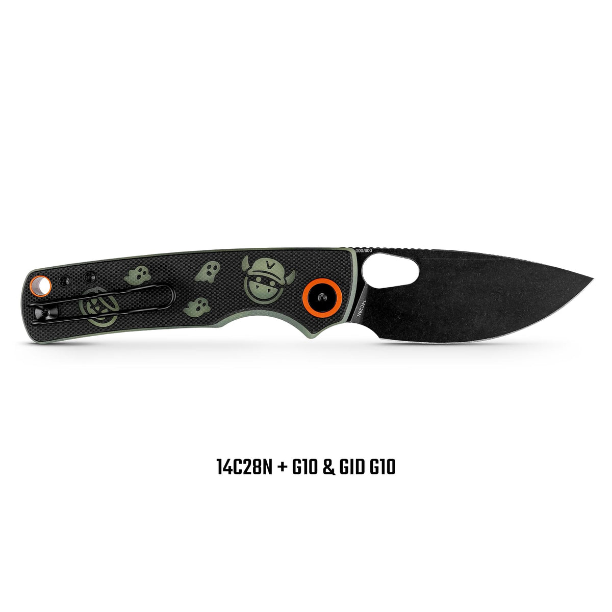 Coming Soon - Porcupine - Top Liner Lock (2.99" 14C28N Blade & G10 & Glow-in-the-Dark G10 Handle) - A2630