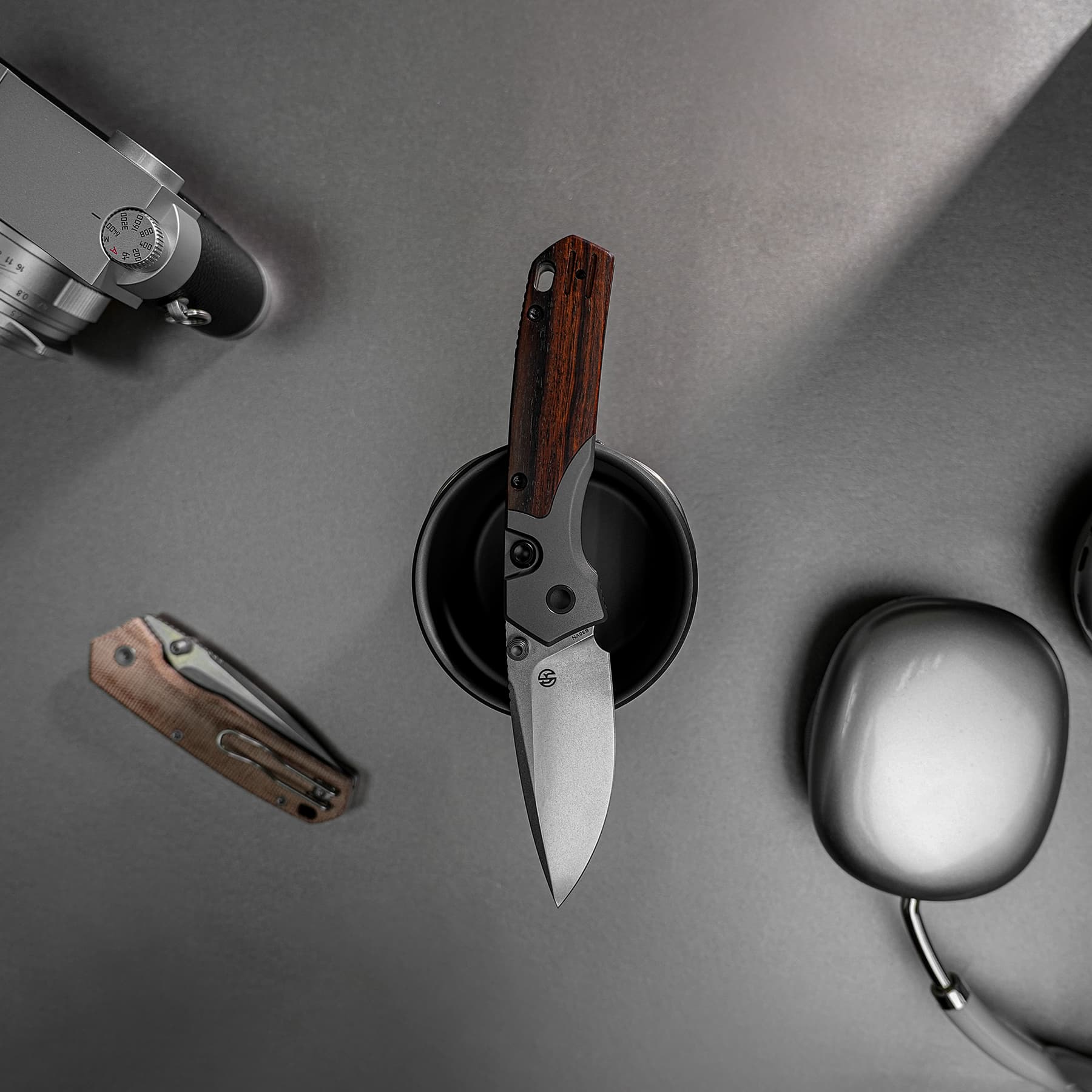 Psyop - Top Liner Lock (2.99" S35VN Blade & Sand Ironwood Handle) - A2228