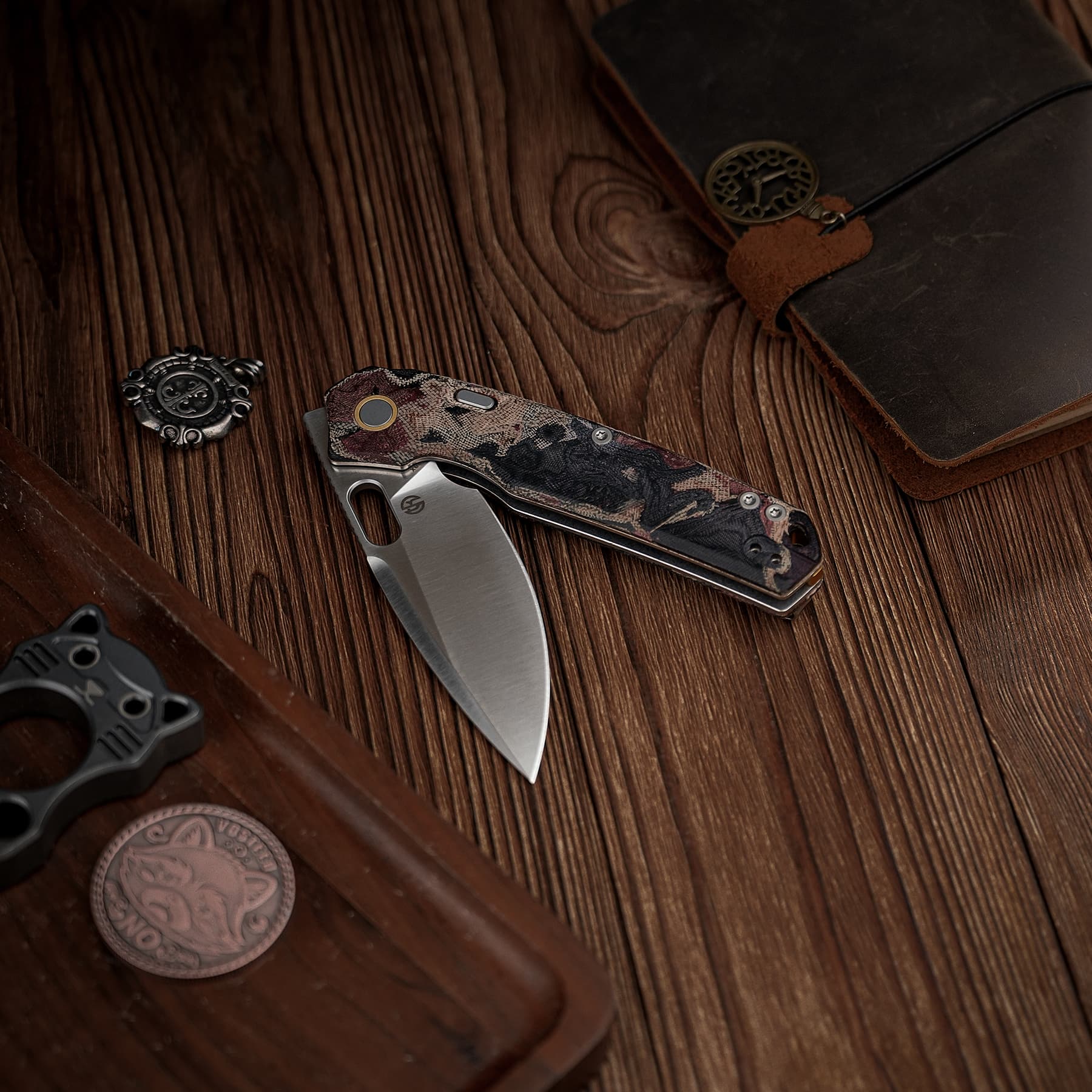 Psyop - Top Liner Lock Knife (3.32" Elmax Blade &  Current Micarta Handle) - A2234