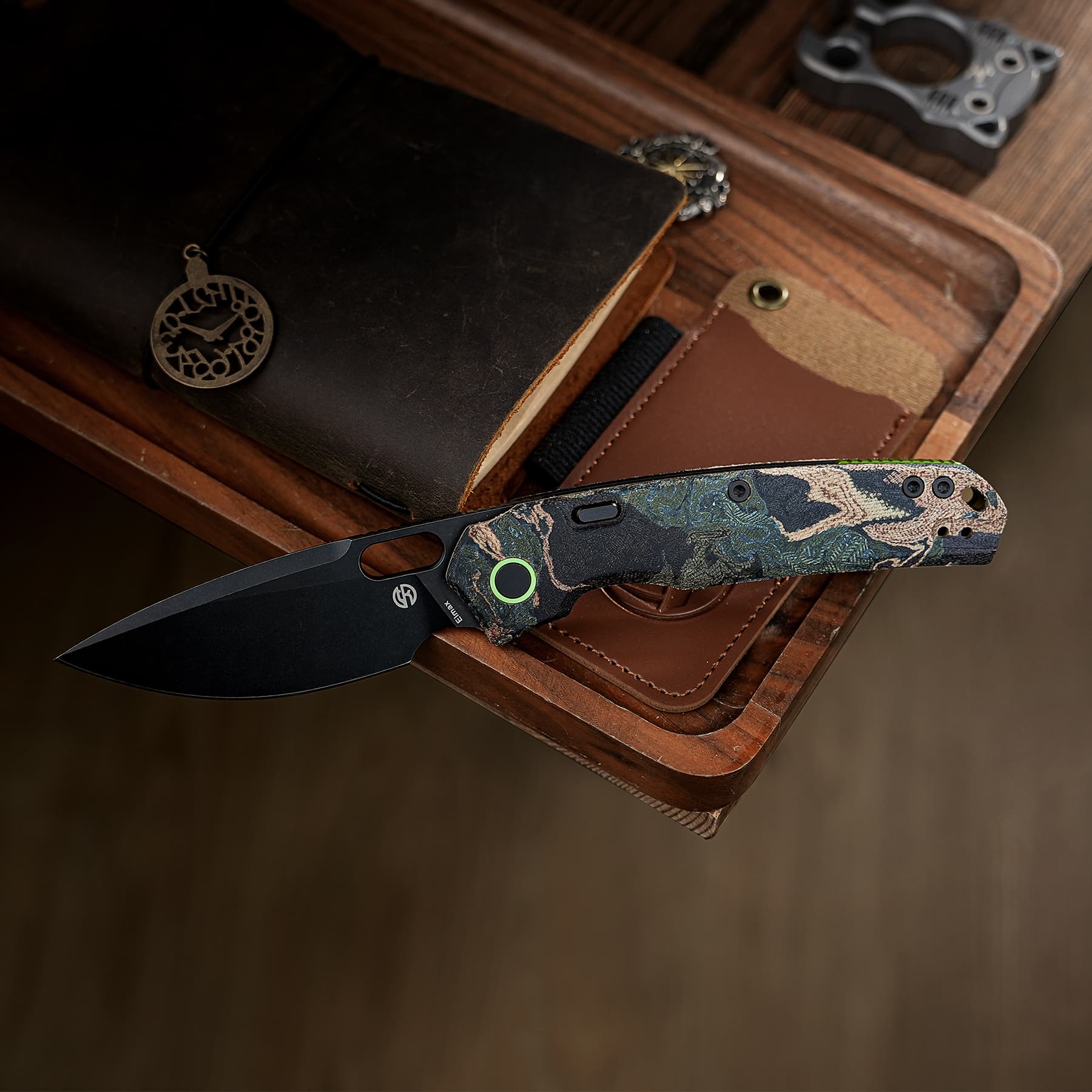 Psyop - Top Liner Lock Knife (3.32" Elmax Blade &  Current Micarta Handle) - A2235