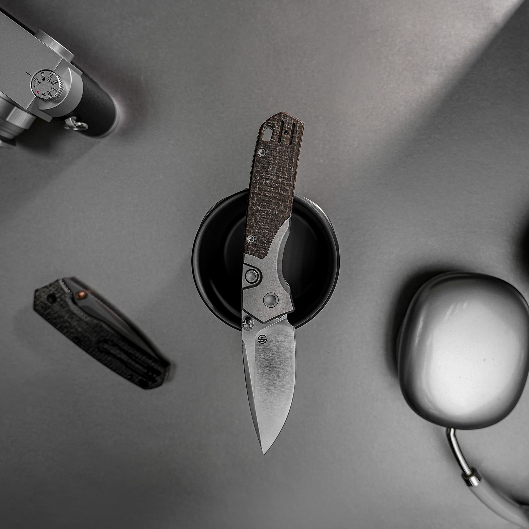 Psyop - Top Liner Lock Knife (2.99" S35VN Blade &  Glow-in-the-Dark Micarta Handle) - A2238