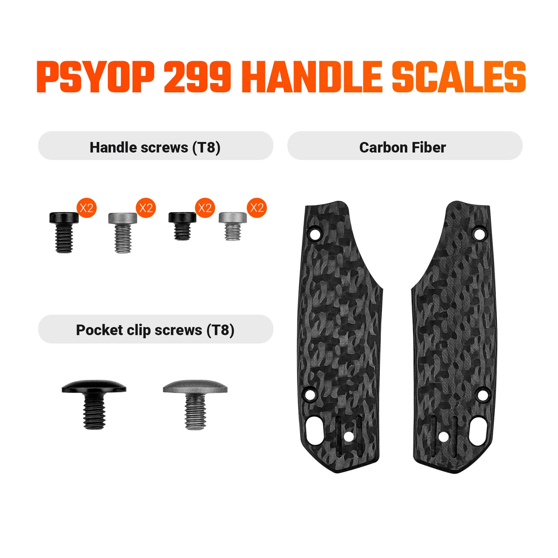 Psyop 299 Handle Scales Kits- W0402