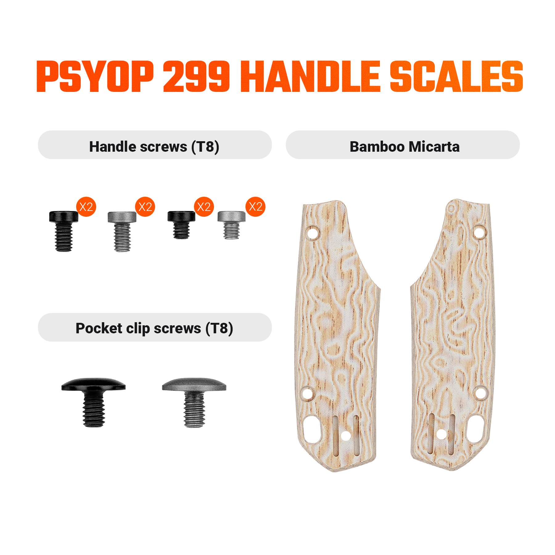 Psyop 299 Handle Scales Kits- W0405