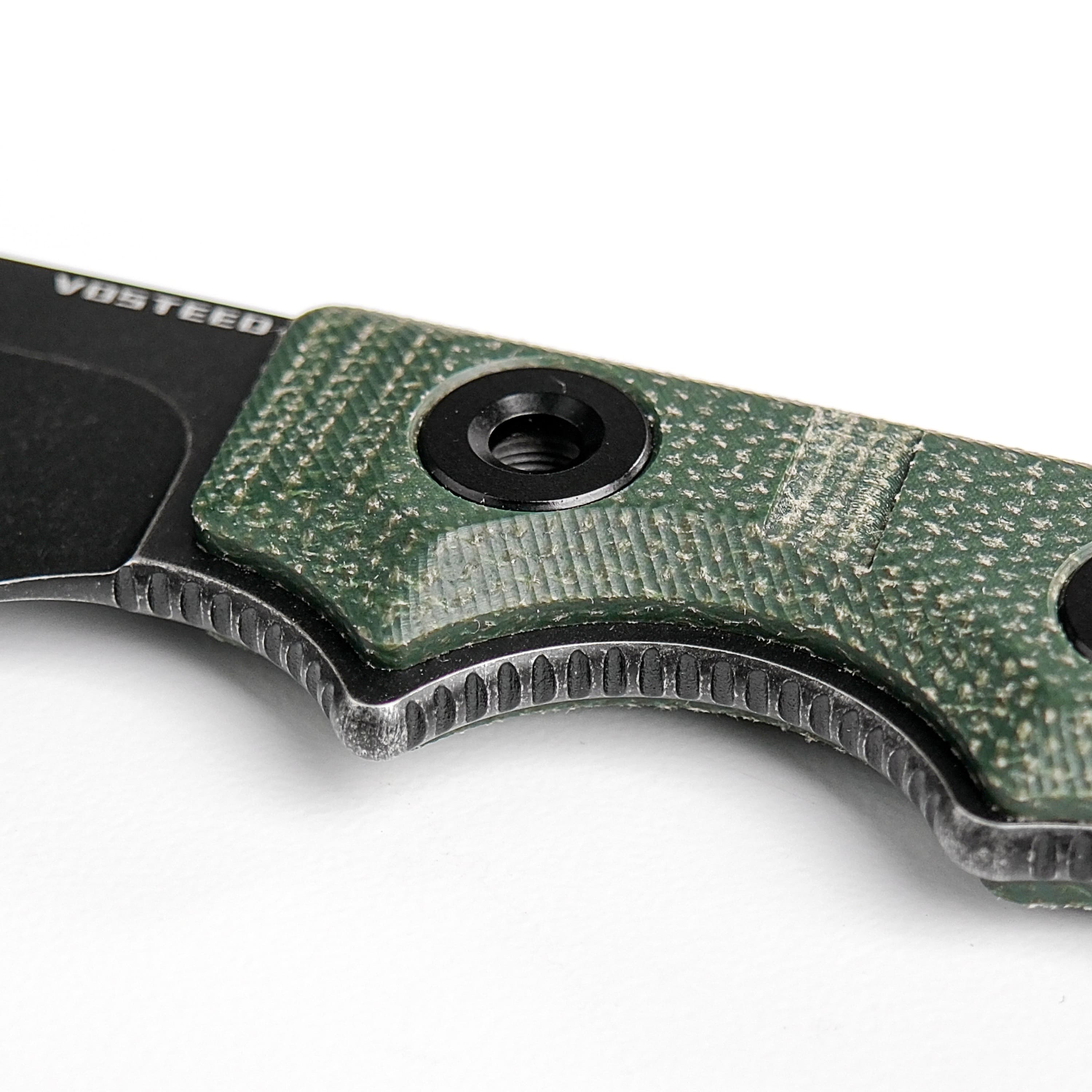 Quokka-O- Fixed Blade Knife ( 2.75" 14C28N Blade & Micarta Handle) With S.O.A.R. Clip - D0502