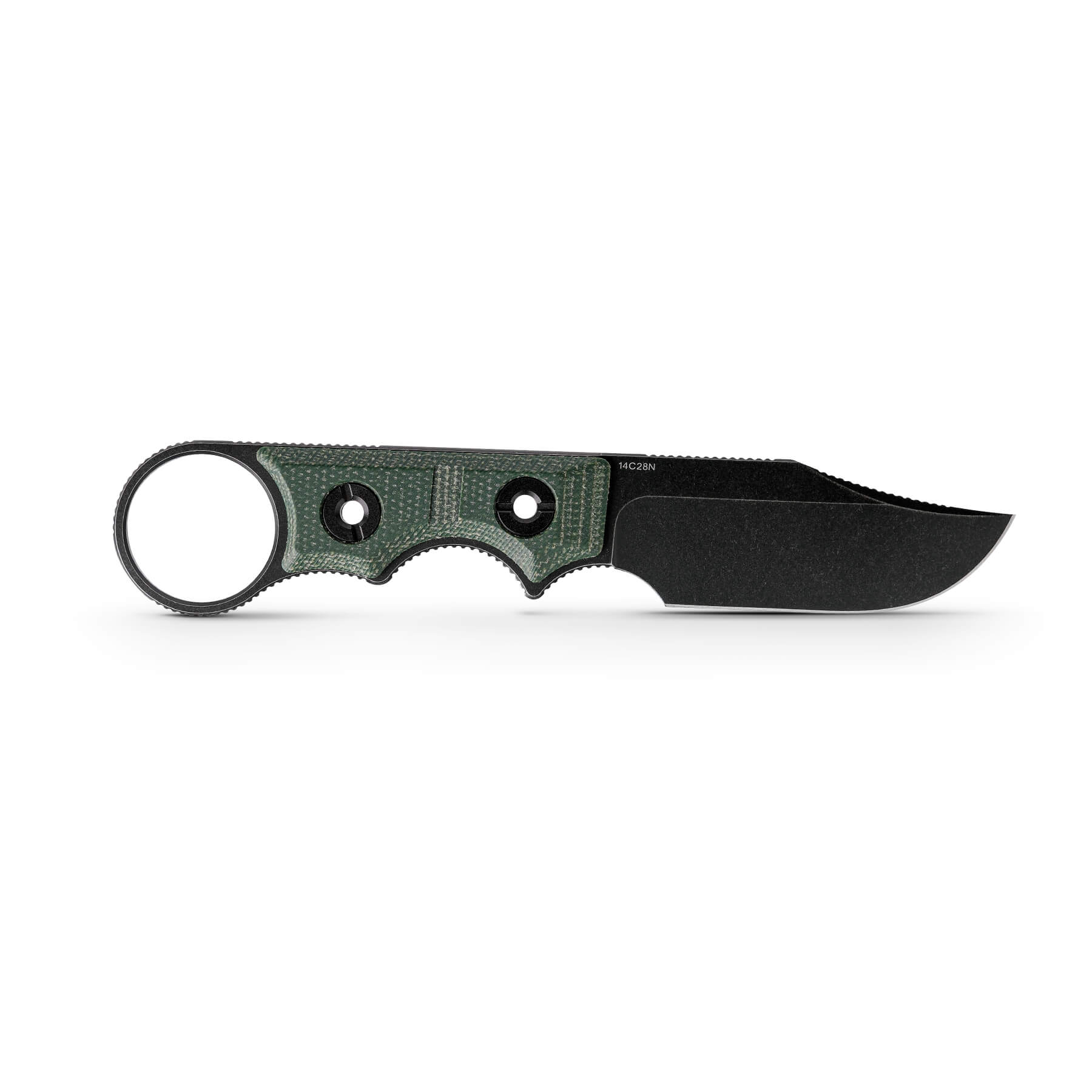 Quokka-O- Fixed Blade Knife ( 2.75" 14C28N Blade & Micarta Handle) With S.O.A.R. Clip - D0502