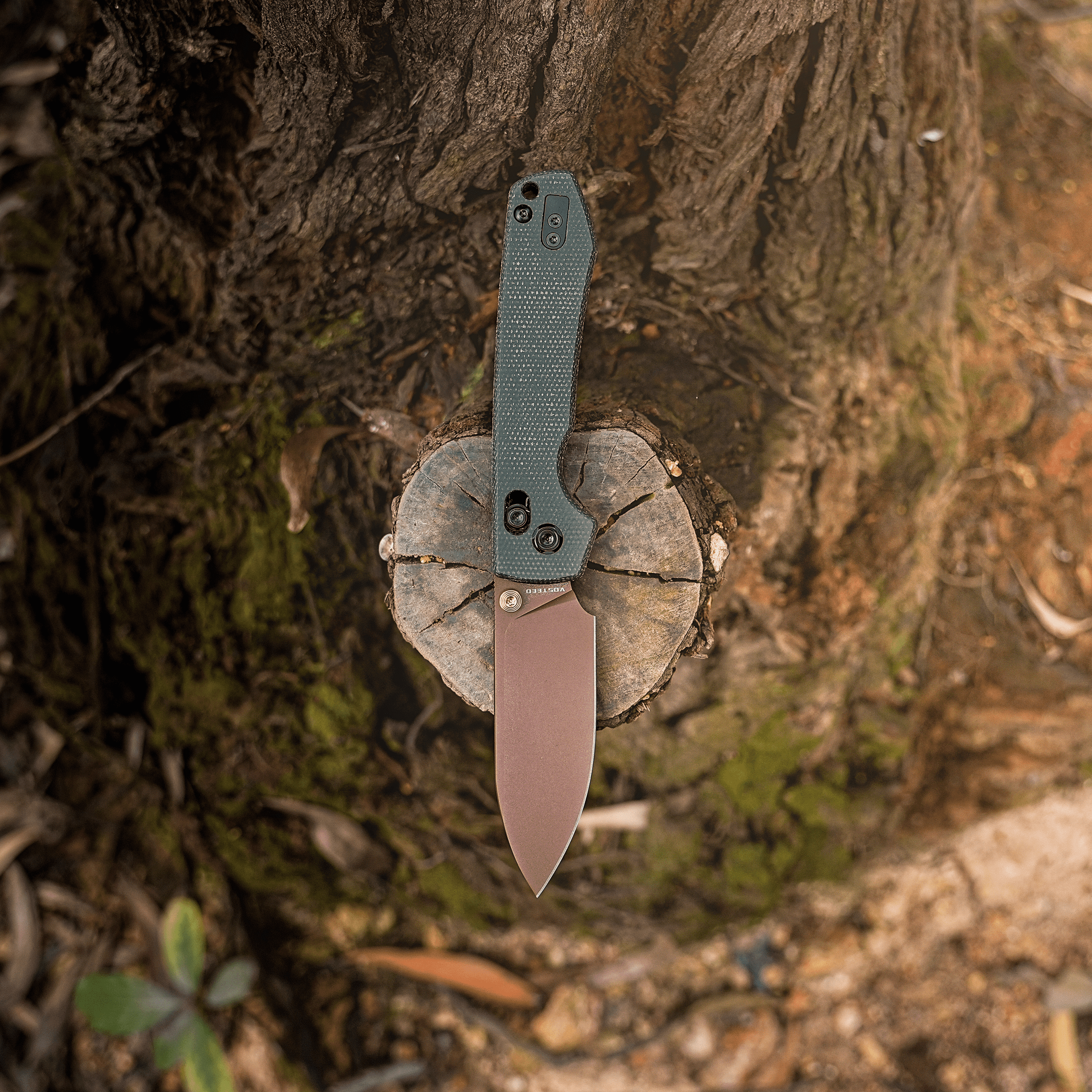 Raccoon® - Crossbar Lock knife (3.25" 14C28N Blade & Micarta Handle) - A0540