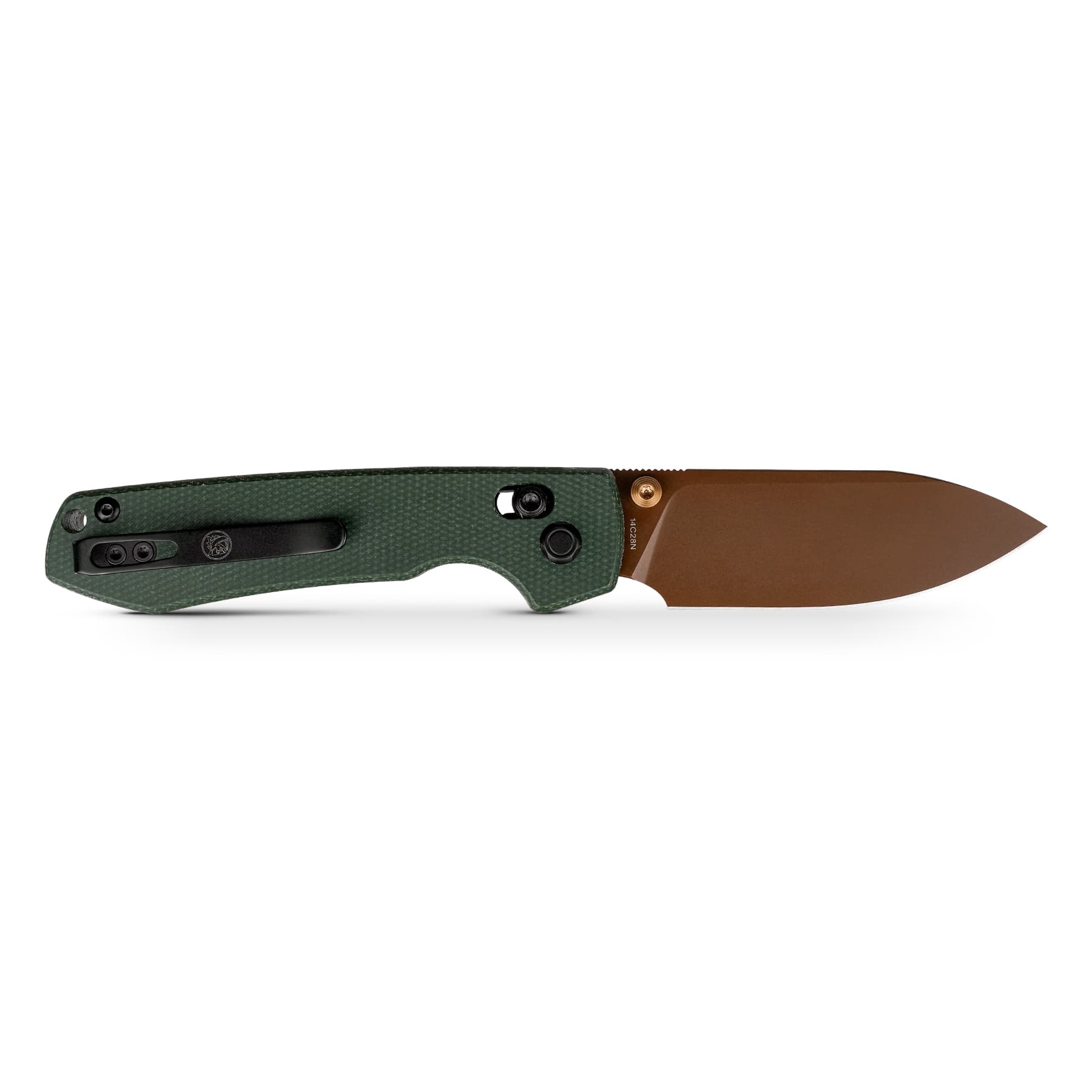 Raccoon Crossbar Lock | 14C28N Micarta Pocket Knife Grip