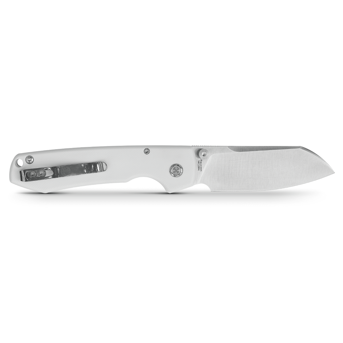 Raccoon® - Button Lock Knife (3.25" 14C28N Cleaver Blade &G10 Handle) - RC32VTGCW