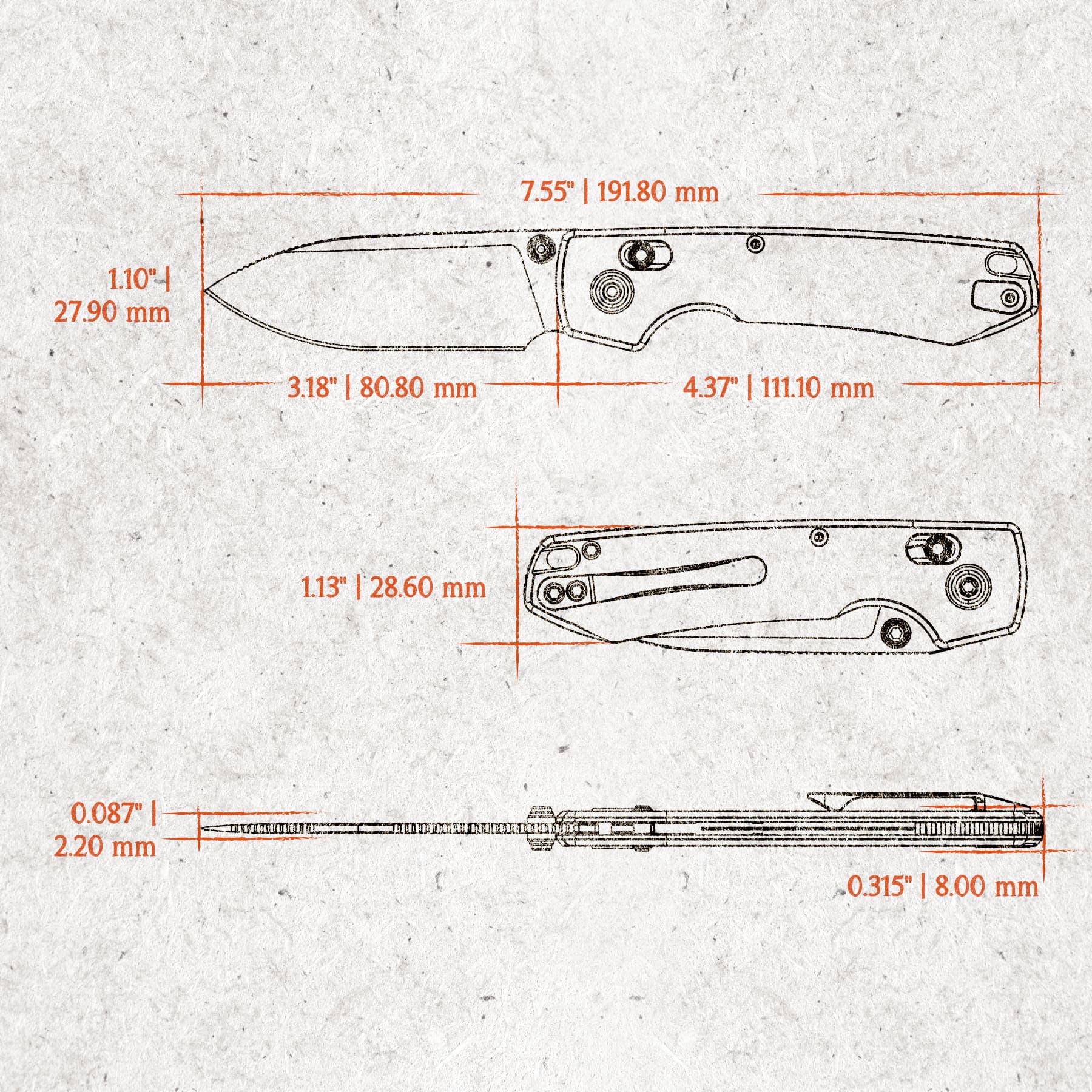Raccoon TiSlim™ - Crossbar Lock (3.18" MagnaCut Blade & Titanium Handle) - A4512 （KnifeCenter Exclusive）