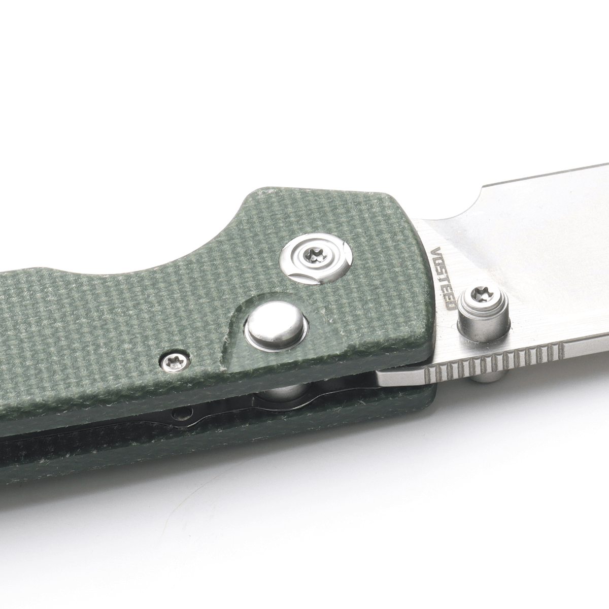 Vosteed Raccoon Button Lock Knife Detail