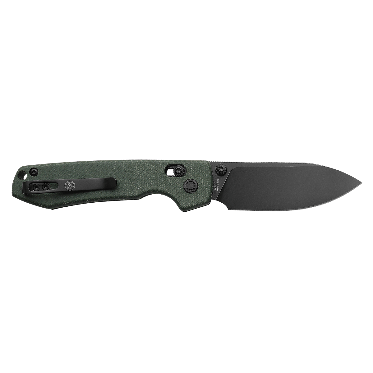 Vosteed Raccoon knife with drop point blade and Micarta handle