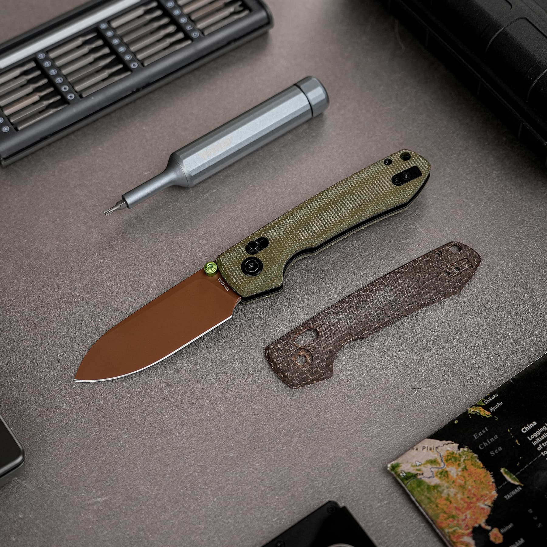 Coming Soon - Raccoon 2.0 - Crossbar Lock (3.17" Nitro-V Blade & Micarta Handle) - A4905