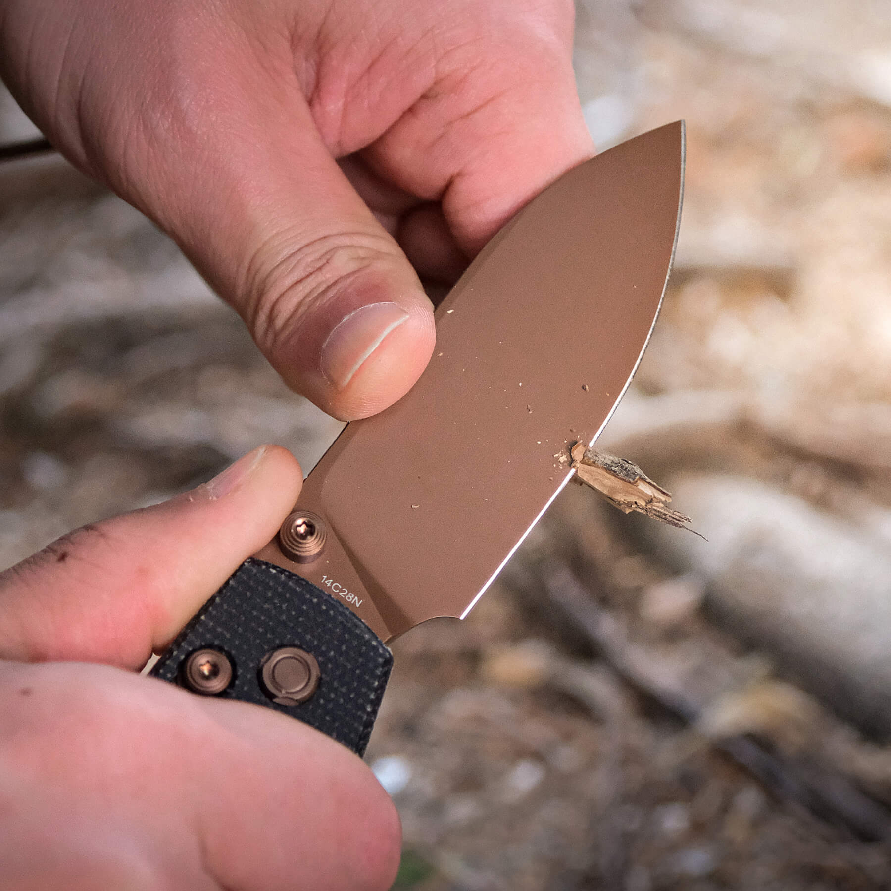 Raccoon® - Crossbar Lock knife (3.25" 14C28N Blade & Micarta Handle) - A0539