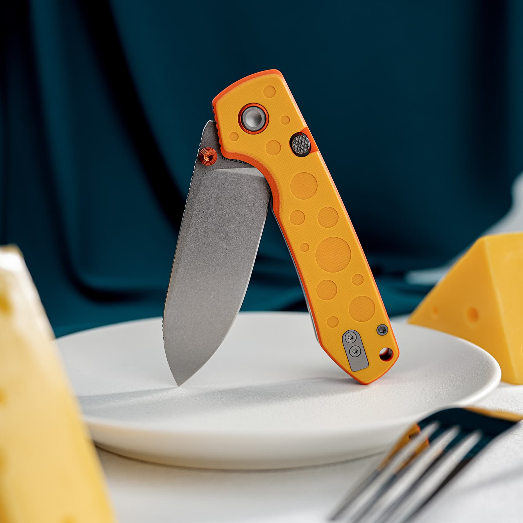CheesePirates® -Top Liner Lock   (3.25" 14C28N Blade &  G10 Handle) - A2932