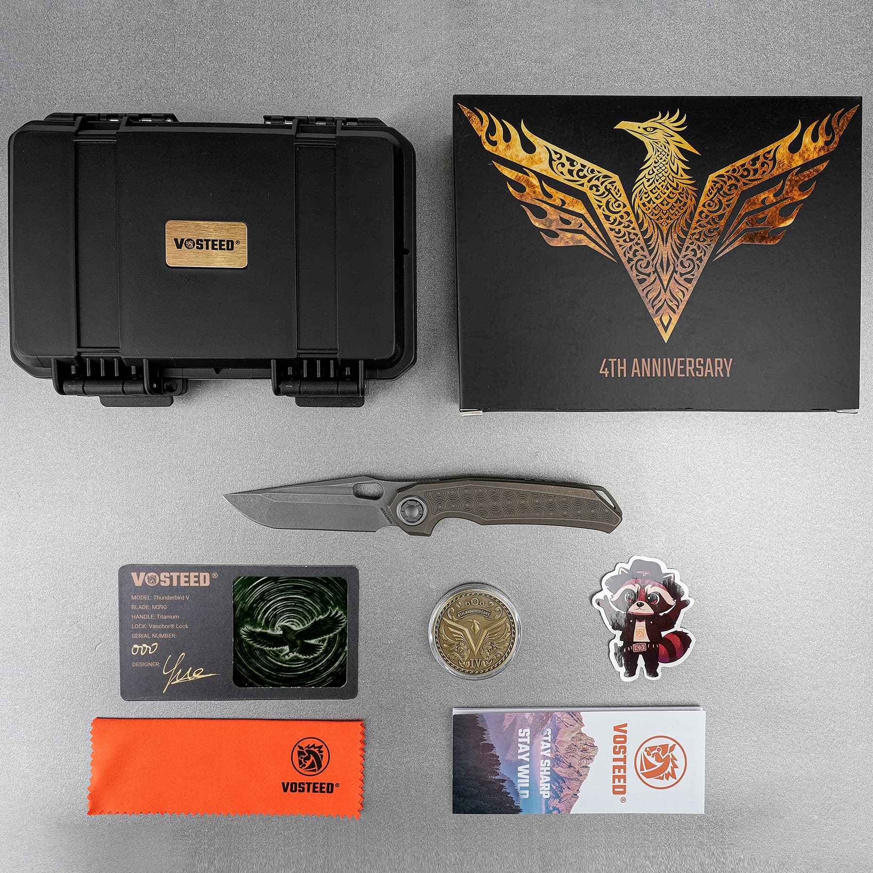 Coming Soon - Thunderbird V- Vanchor Lock® (3.46" M390 Blade & Titanium Handle) - A0325