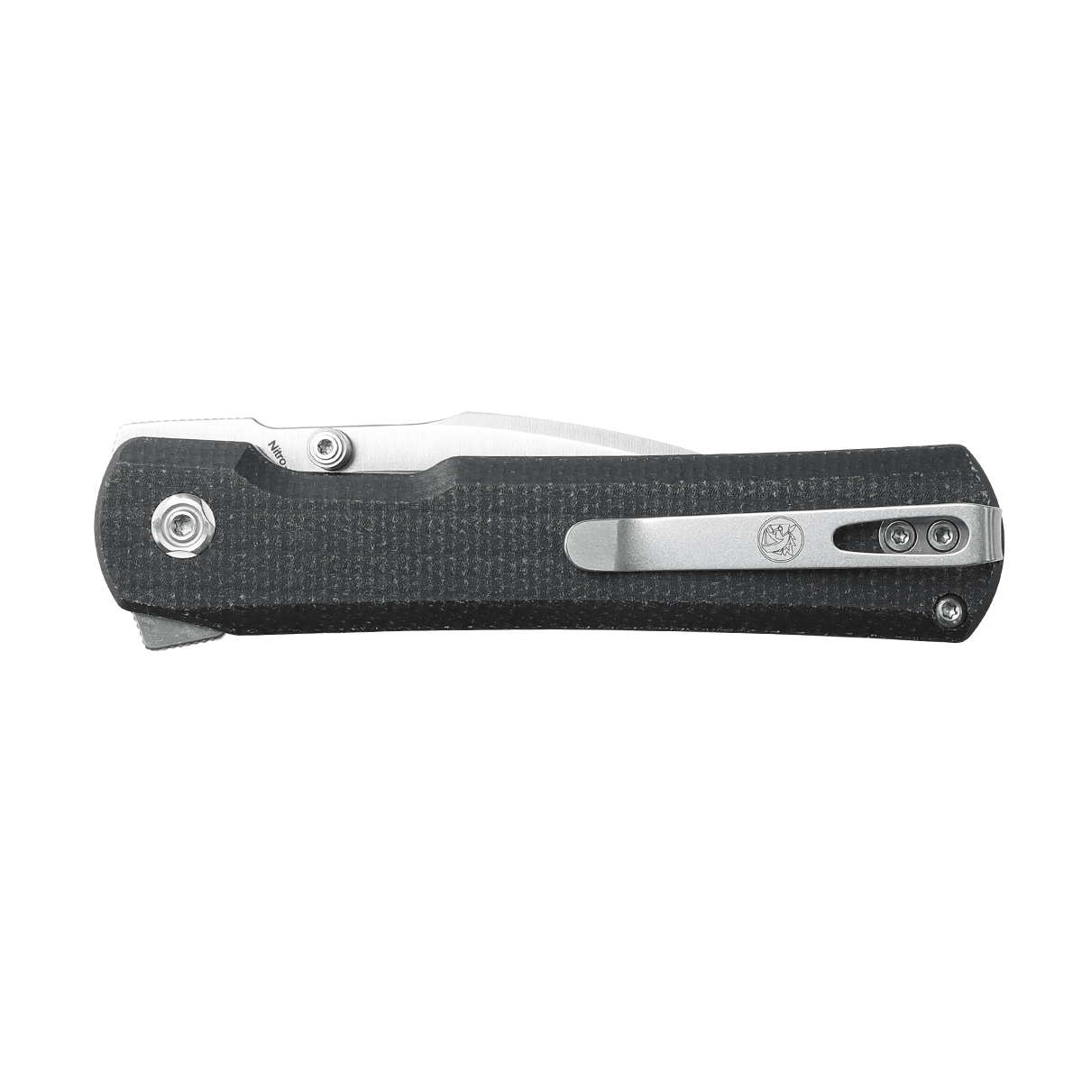 Vosteed Valkyrie knife with black Micarta handle and Nitro-V blade