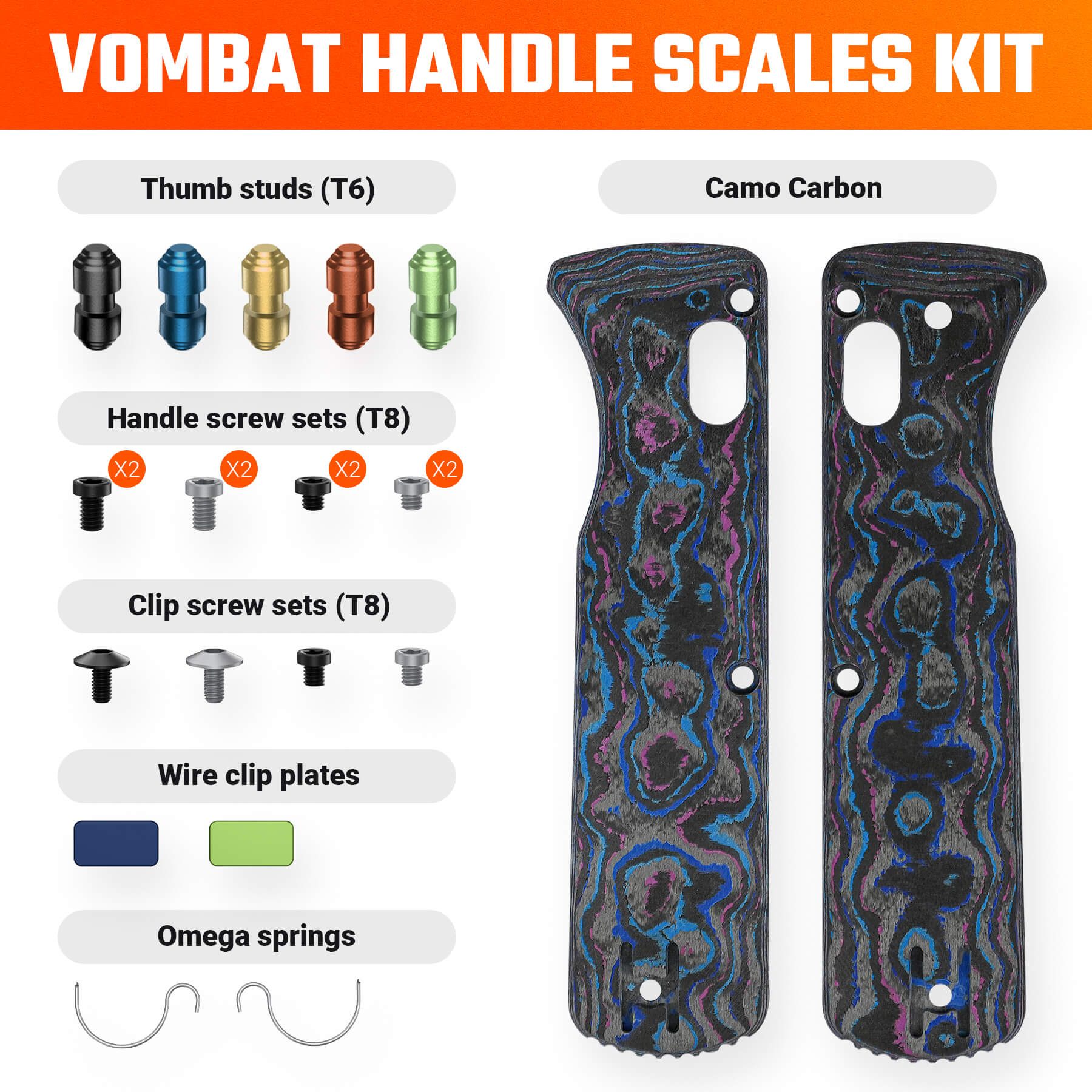 Vombat Handle Scales Kits- W0101