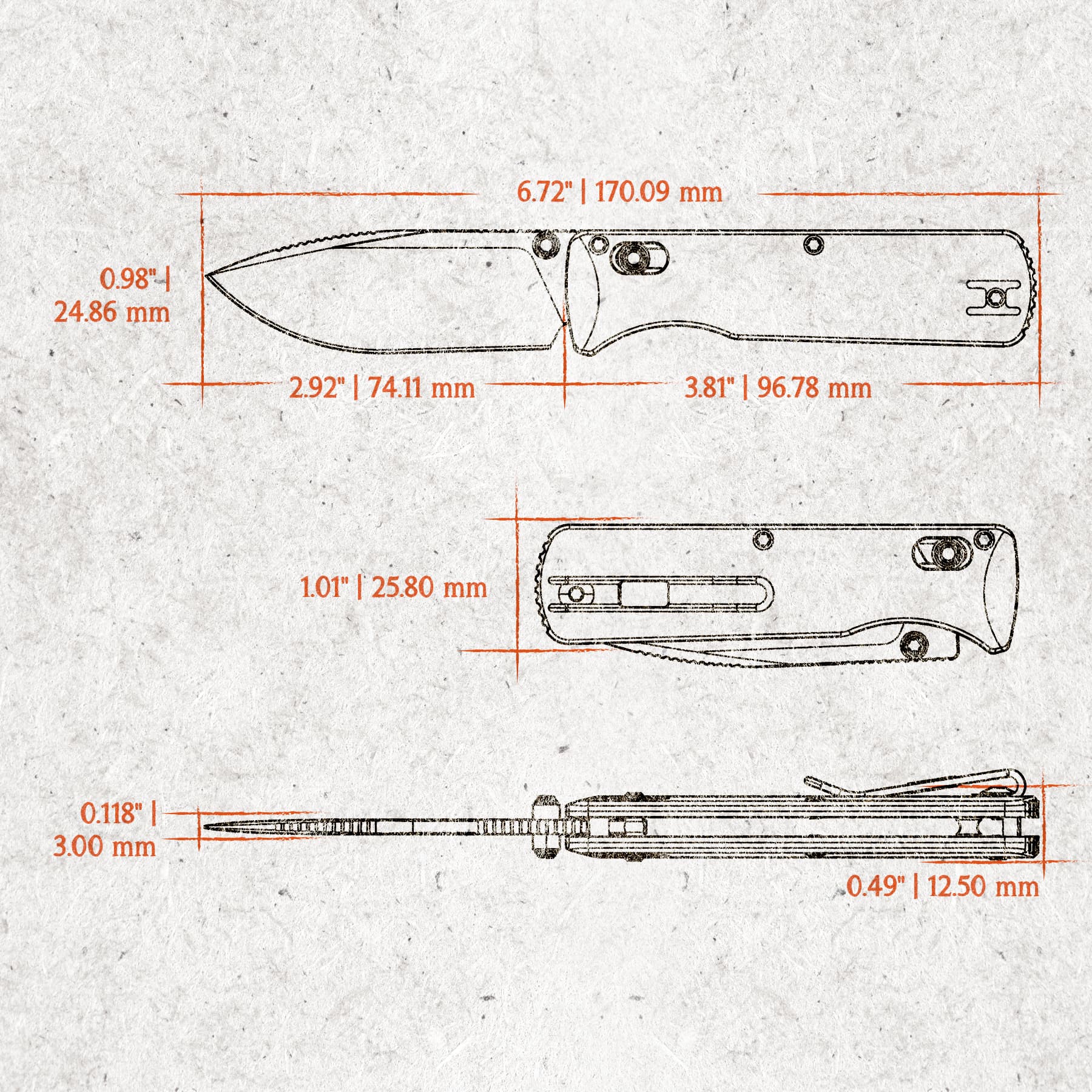 Coming Soon - Vombat - Crossbar Lock (2.92" 14C28N Blade & Micarta Handle) - A4109