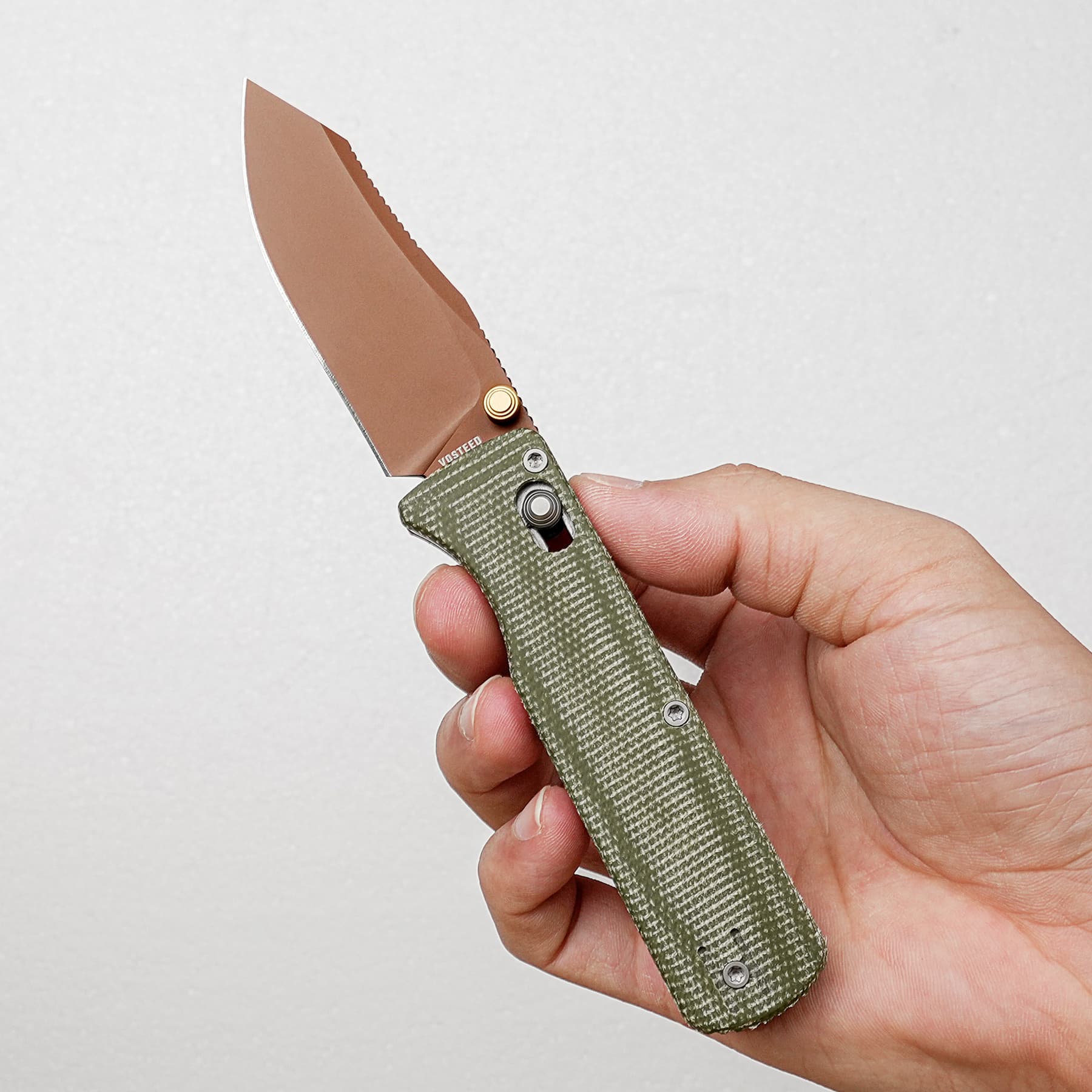 Coming Soon - Vombat - Crossbar Lock (2.92" 14C28N Blade & Micarta Handle) - A4111