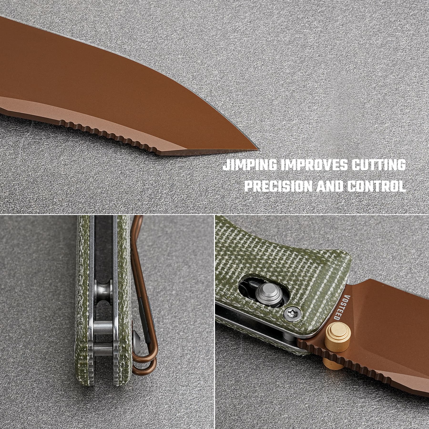 Coming Soon - Vombat - Crossbar Lock (2.92" 14C28N Blade & Micarta Handle) - A4111