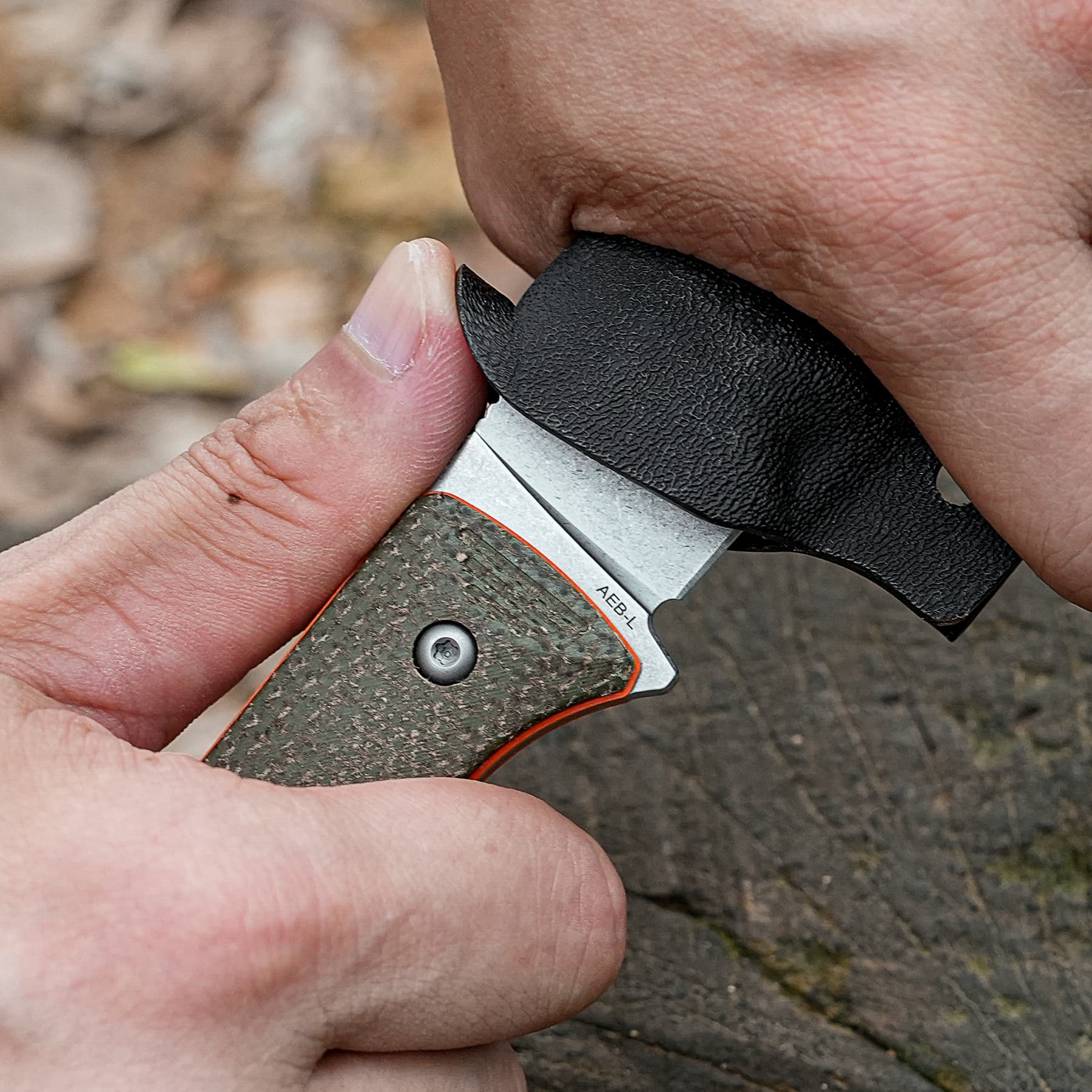Vombat - Fixed Blade Knife (3.16" AEB-L Blade & Micarta Handle) - D0902 - AMAZON & TIKTOK EXCLUSIVE
