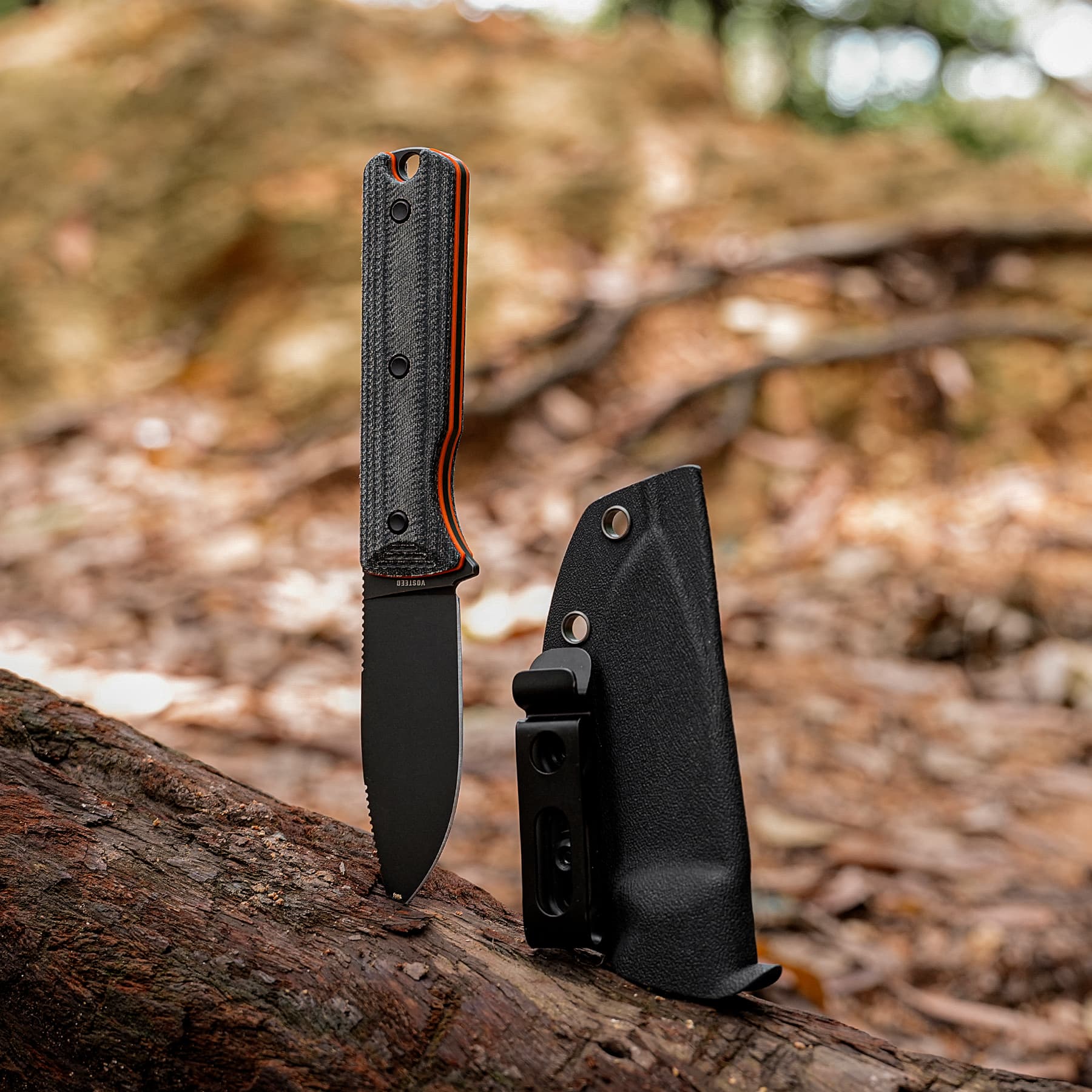 Vombat - Fixed Blade Knife (3.16" AEB-L Blade & Denim Micarta Handle) - D0904 - AMAZON & TIKTOK EXCLUSIVE