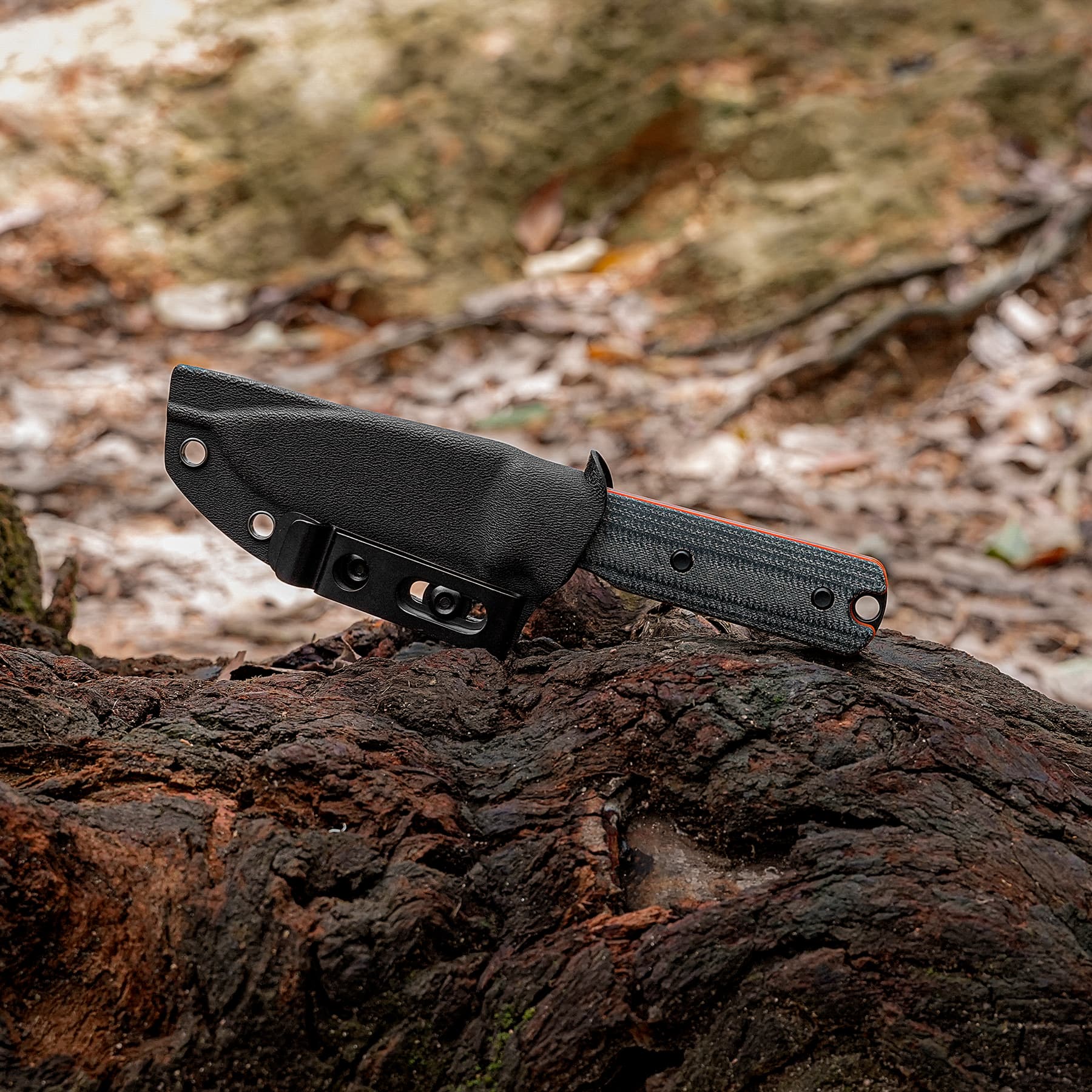 Vombat - Fixed Blade Knife (3.16" AEB-L Blade & Denim Micarta Handle) - D0904 - AMAZON & TIKTOK EXCLUSIVE