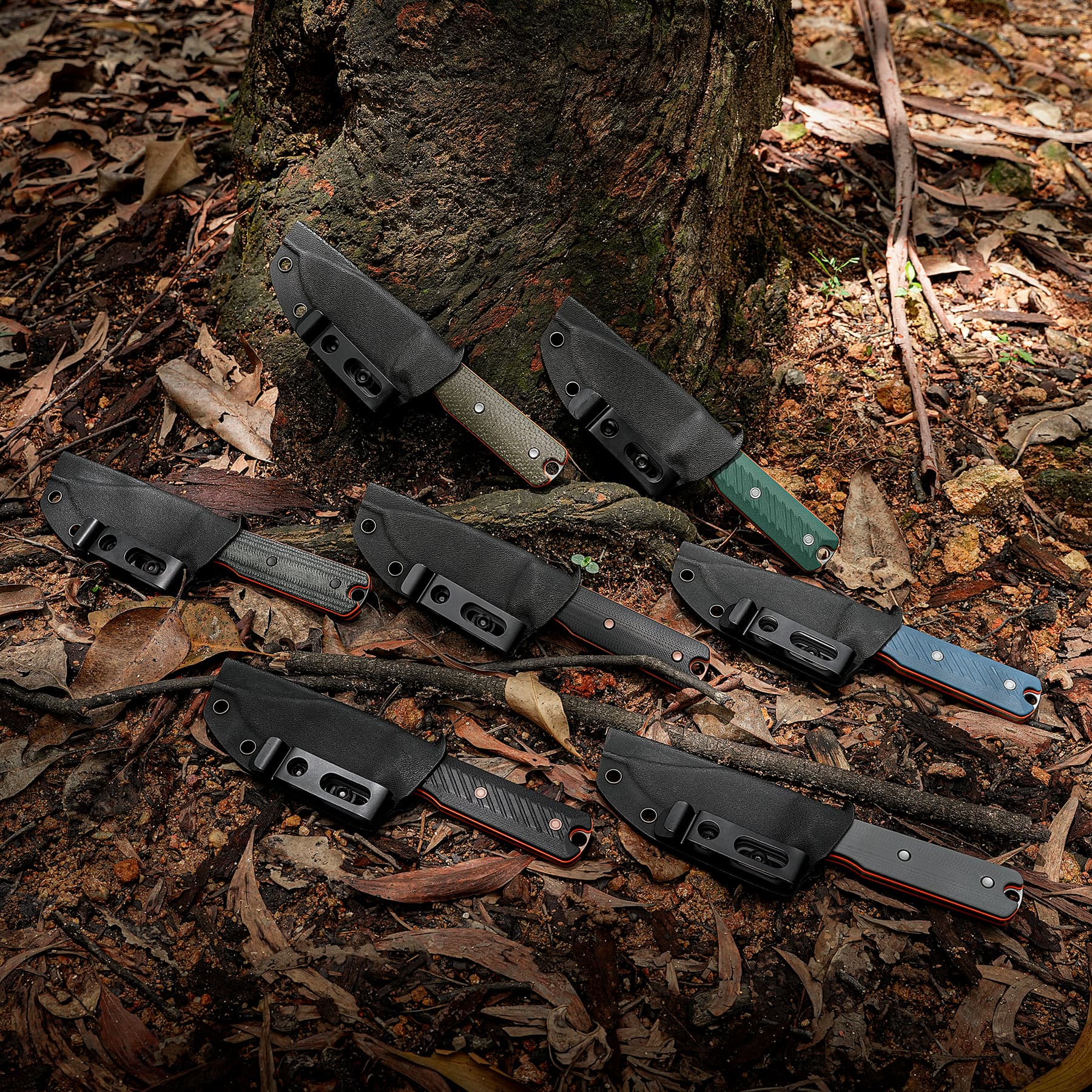 Vombat - Fixed Blade Knife (3.16" AEB-L Blade & Denim Micarta Handle) - D0904 - AMAZON & TIKTOK EXCLUSIVE