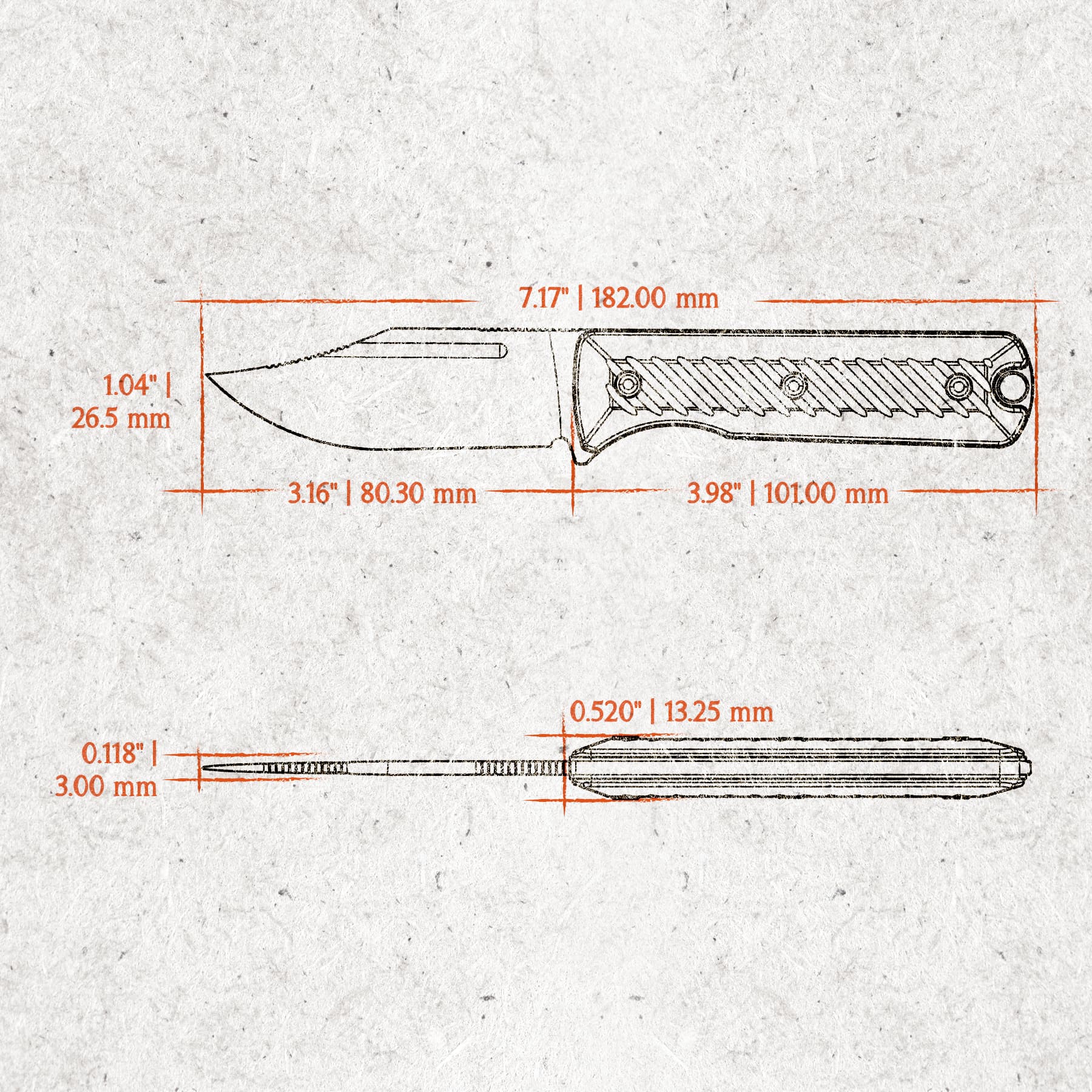 Vombat - Fixed Blade Knife (3.16" AEB-L Blade & G10 Handle) - D0905 - AMAZON & TIKTOK EXCLUSIVE