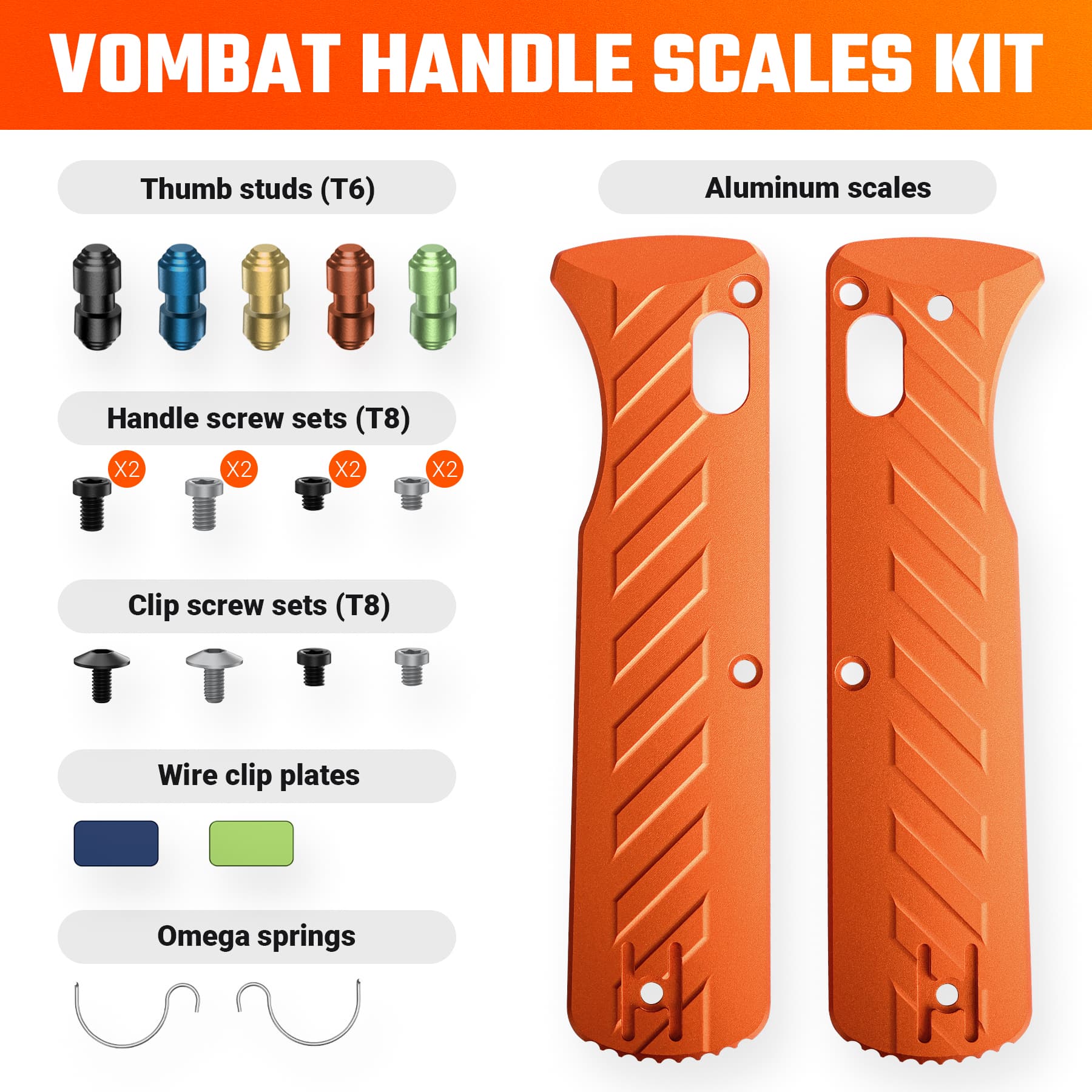 Vombat Handle Scales Kits- X0137