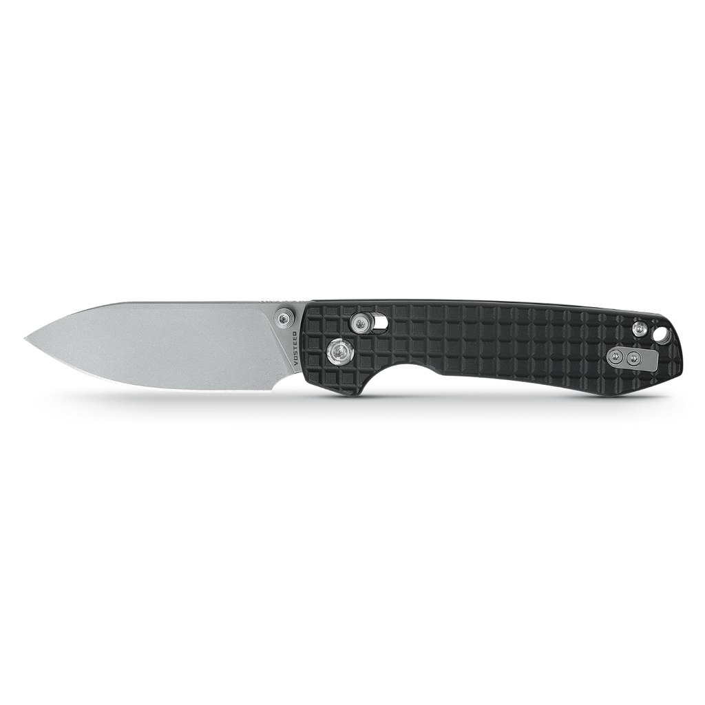WMK EXCLUSIVE RACCOON CROSSBAR LOCK FOLDING KNIFE ALUMINUM FRAG HANDLE 14C28N PLAIN EDGE SATIN FINISH RCCWA3