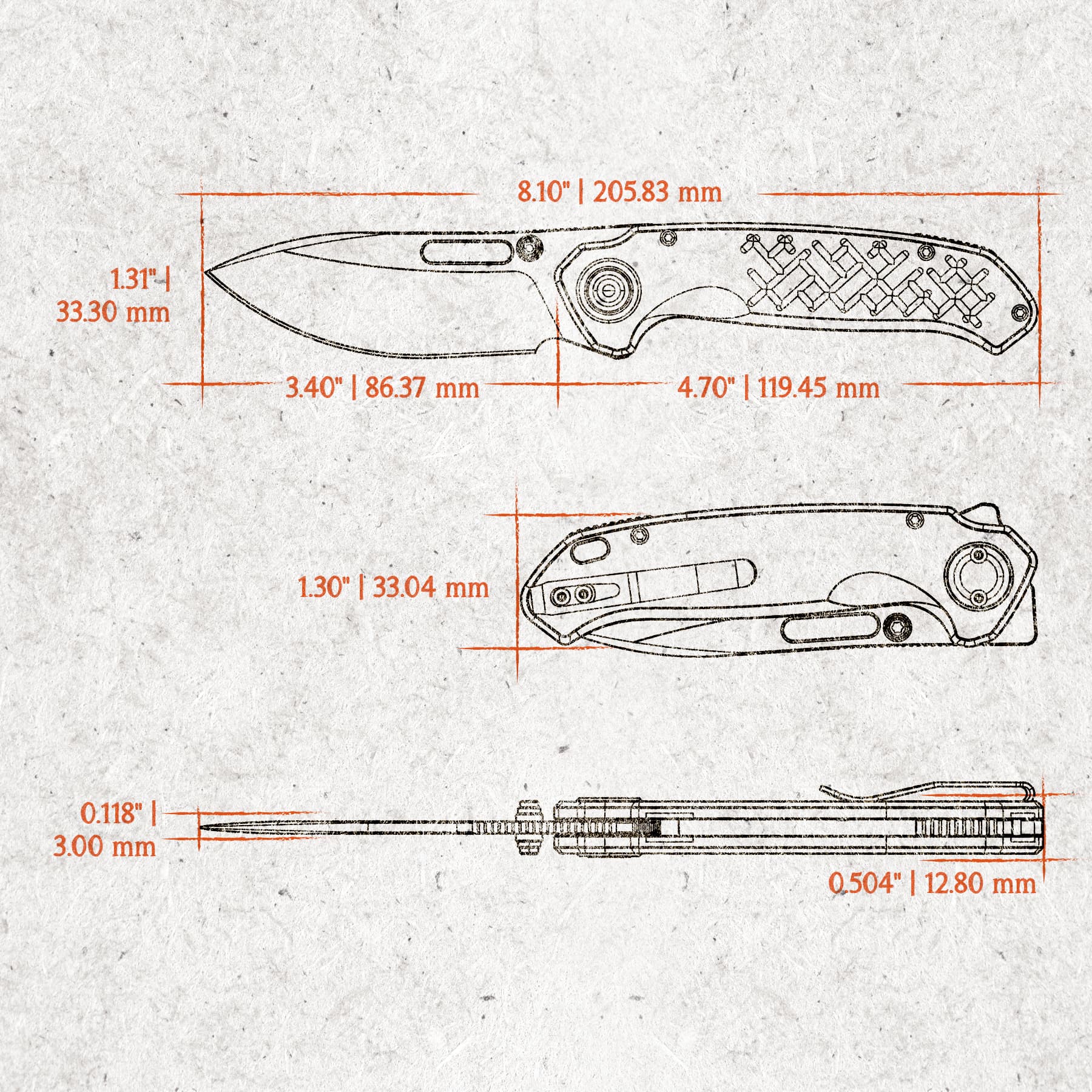Coming Soon - Zander - Vanchor Lock®  (3.40" S35VN Blade & Aluminum Handle) - A4604
