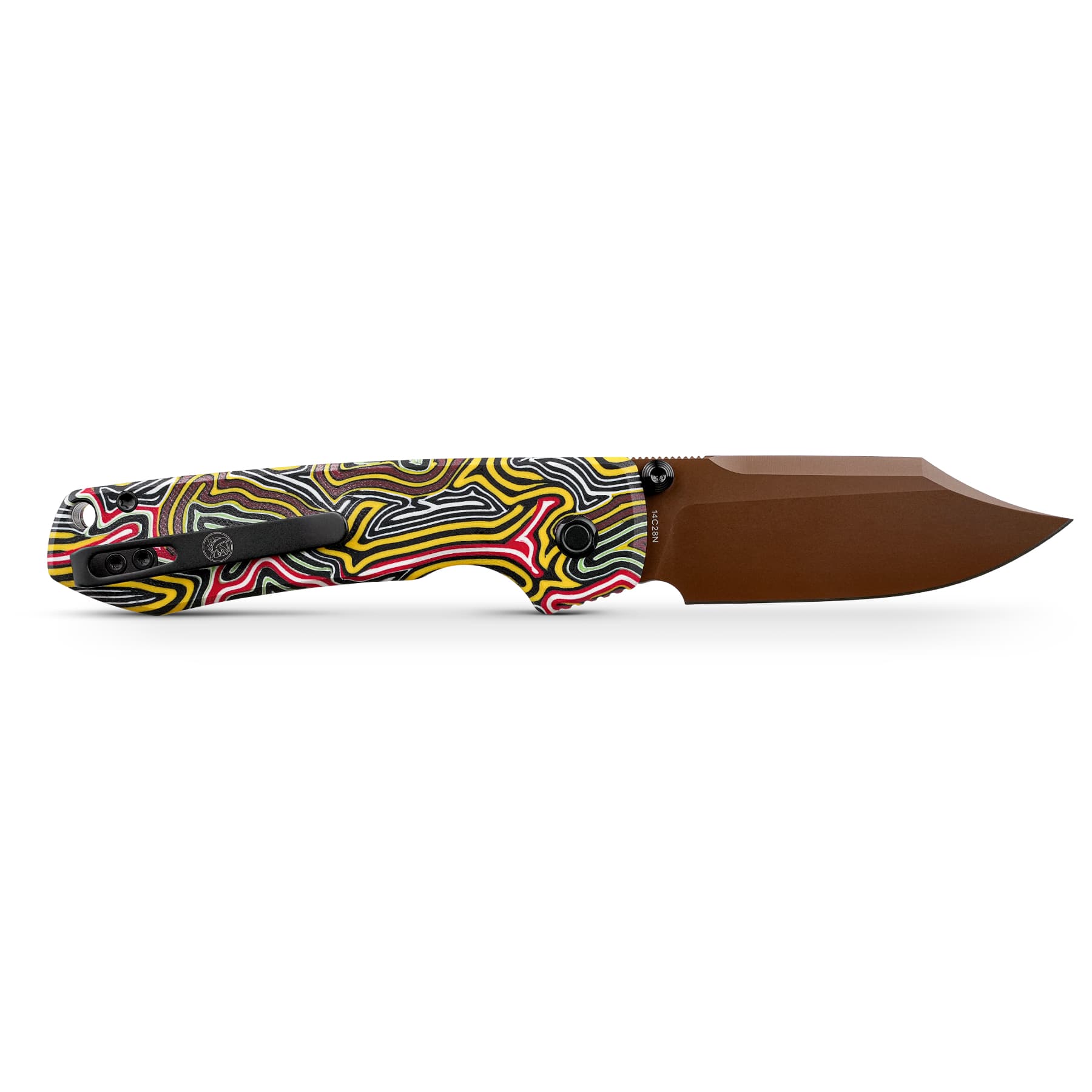 Going Gear Exclusive Vosteed Raccoon® 14C28N Dune Bowie Blade Arcade Pattern G10 Handle A2923