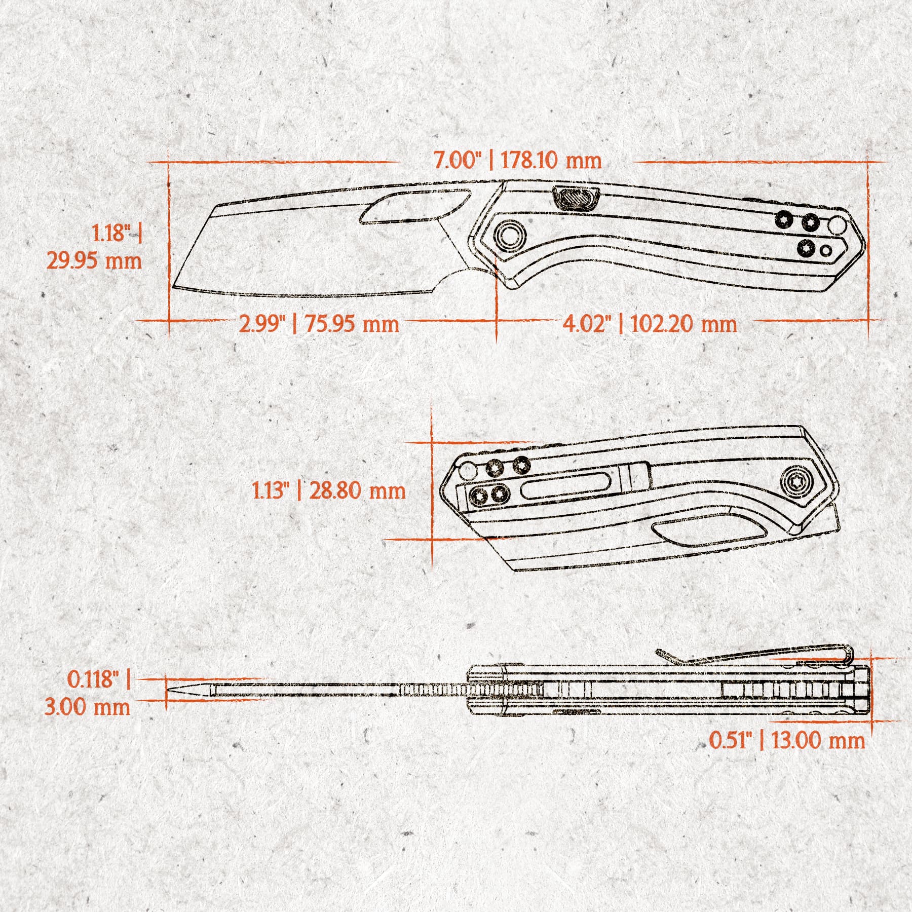 Kroc -Top Liner Lock (2.99" S35VN Blade & Aluminum & Carbon Fiber Handle) - A1803
