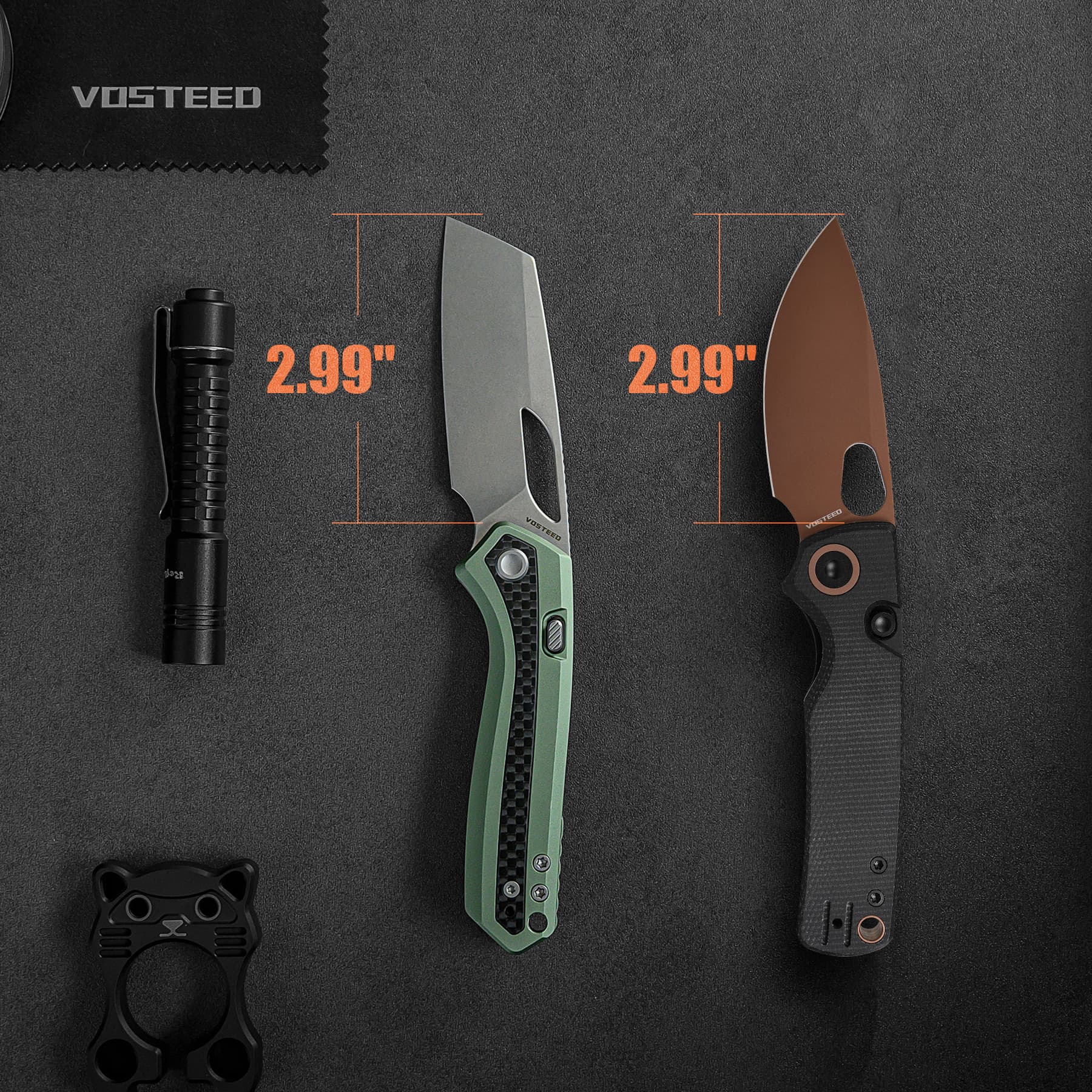 Kroc -Top Liner Lock (2.99" S35VN Blade & Aluminum & Carbon Fiber Handle) - A1803