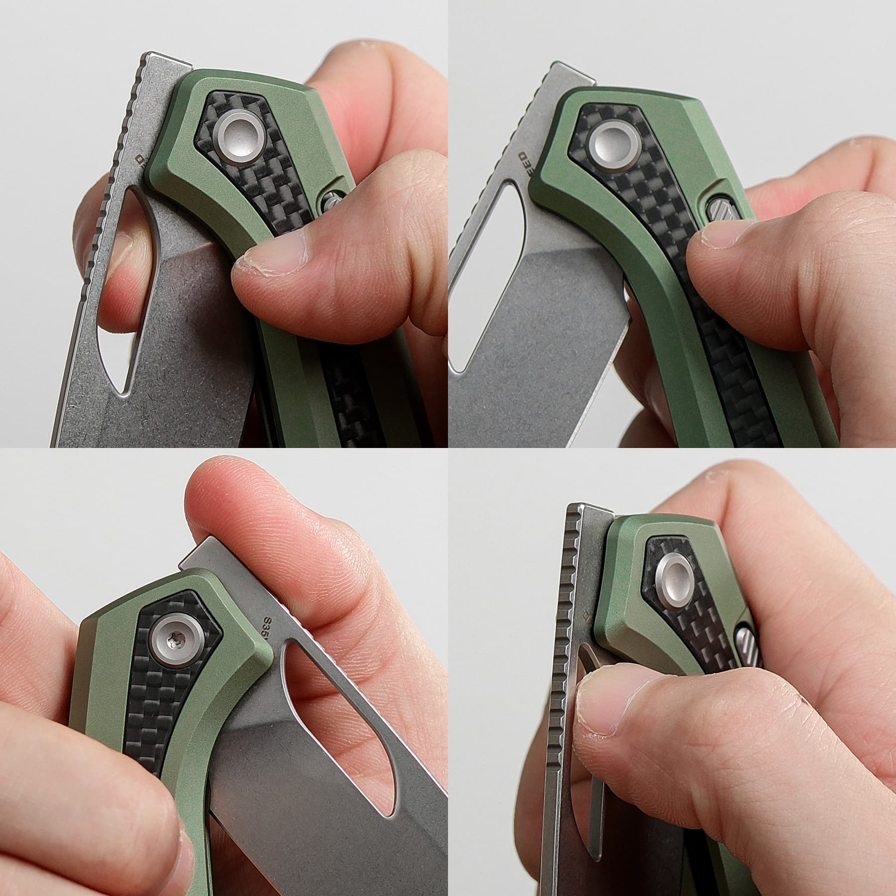 Kroc -Top Liner Lock (2.99" S35VN Blade & Aluminum & Carbon Fiber Handle) - A1803