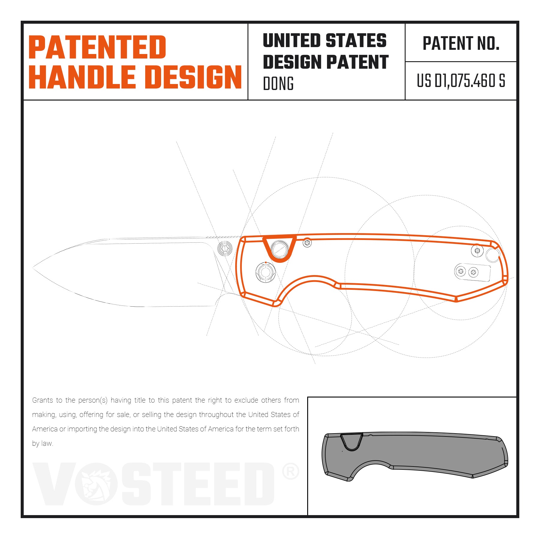 Raccoon® - Crossbar Lock Knife (3.25" Nitro-V Blade & PEI Handle) - A0531