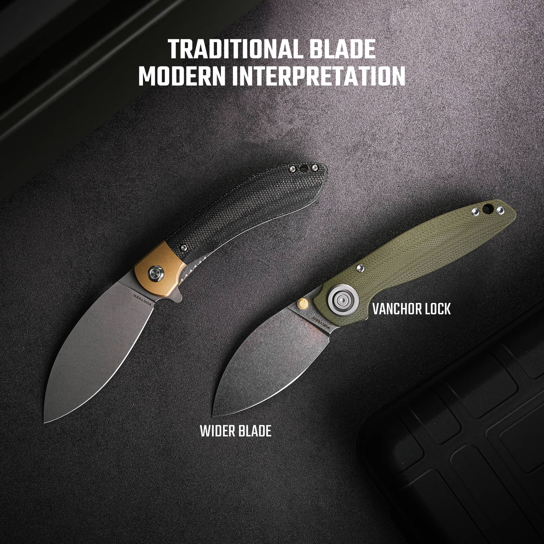 Shilin Cutter® - Vanchor Lock® (2.90" 154CM Blade & G10 Handle) - A2804