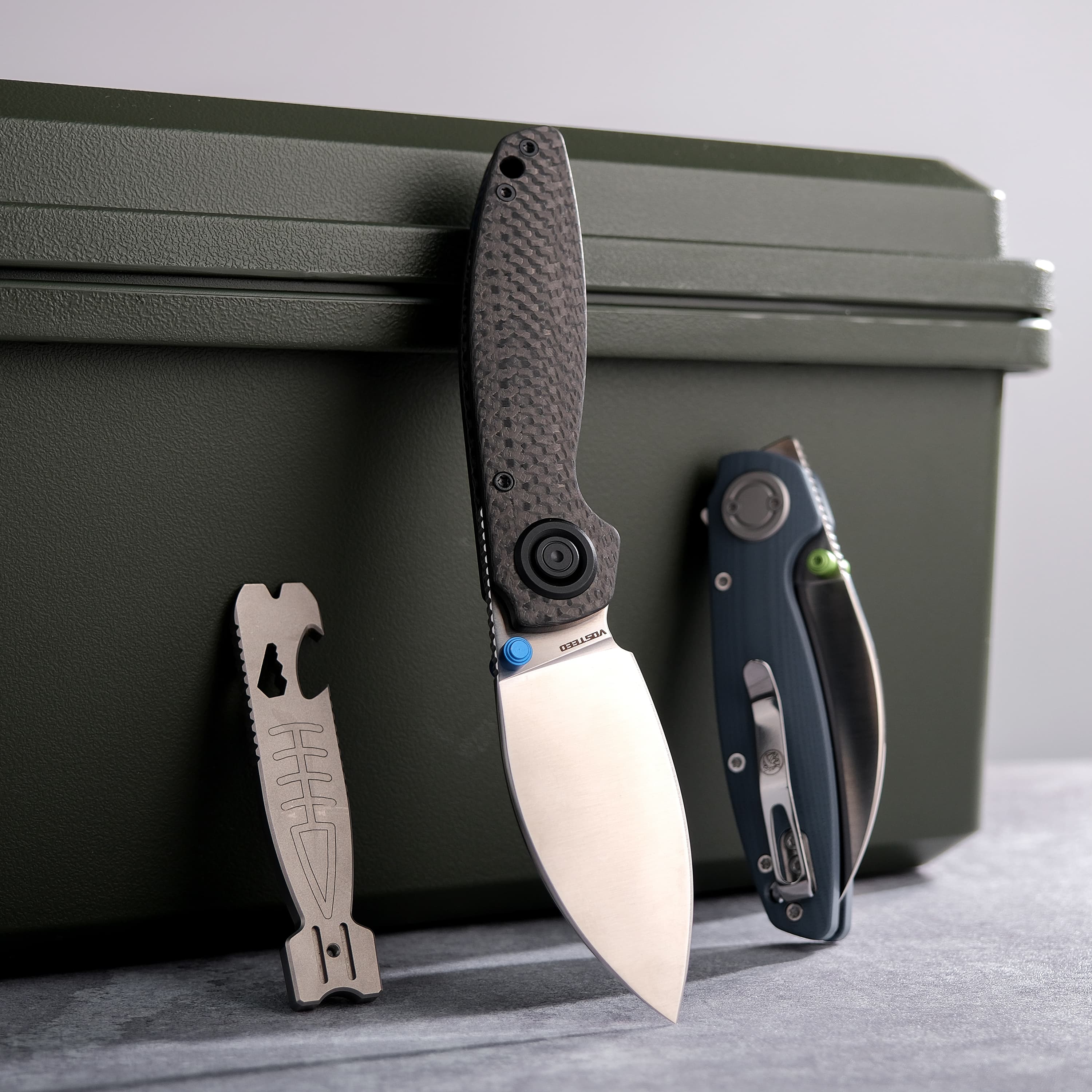 Shilin Cutter® - Vanchor Lock® (2.90" Elmax Blade & Carbon Fiber Handle) - A2810