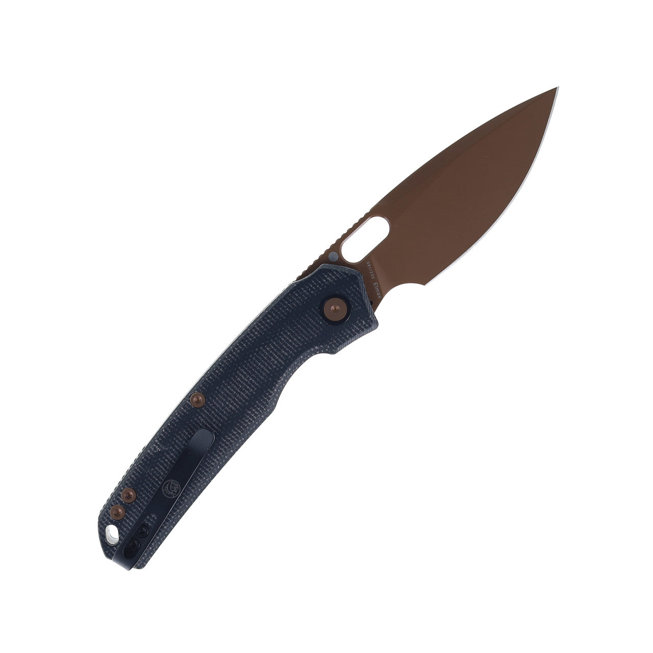 WMK Exclusive Vosteed Psyop Folding Knife Black Micarta Handle Elmax Copper PVD Finish A2216