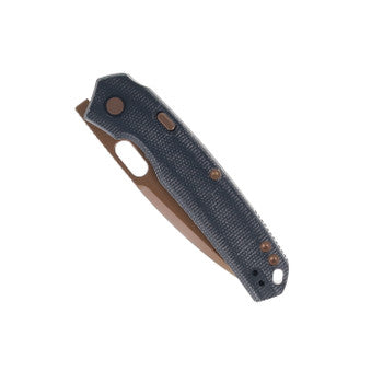 WMK Exclusive Vosteed Psyop Folding Knife Black Micarta Handle Elmax Copper PVD Finish A2216