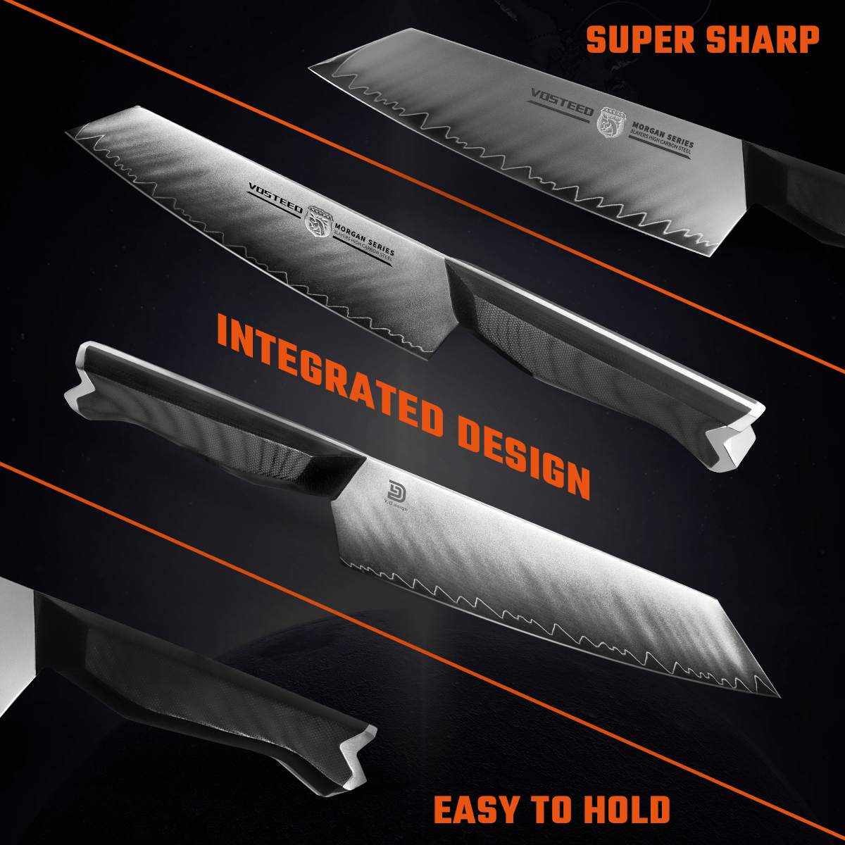 Vosteed Morgan Santoku Knife: Integrated Design and Super Sharp